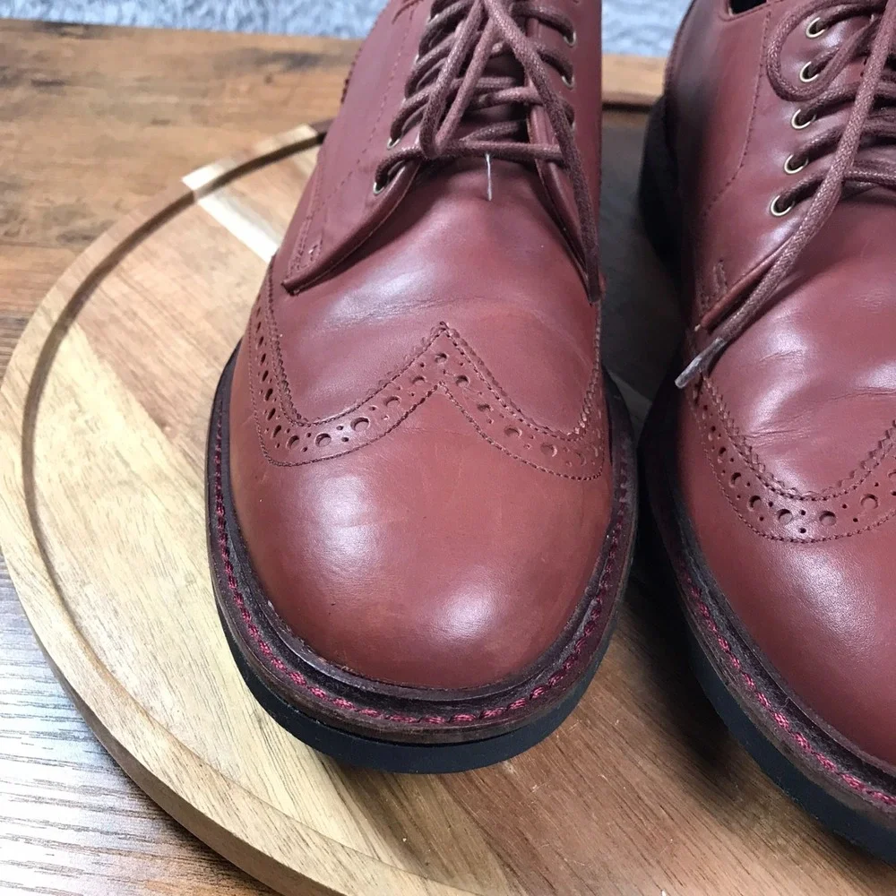Cole Haan Wingtip Oxford‎ Mens 8.5M Brogue Brown Leather Derby Dress Shoes